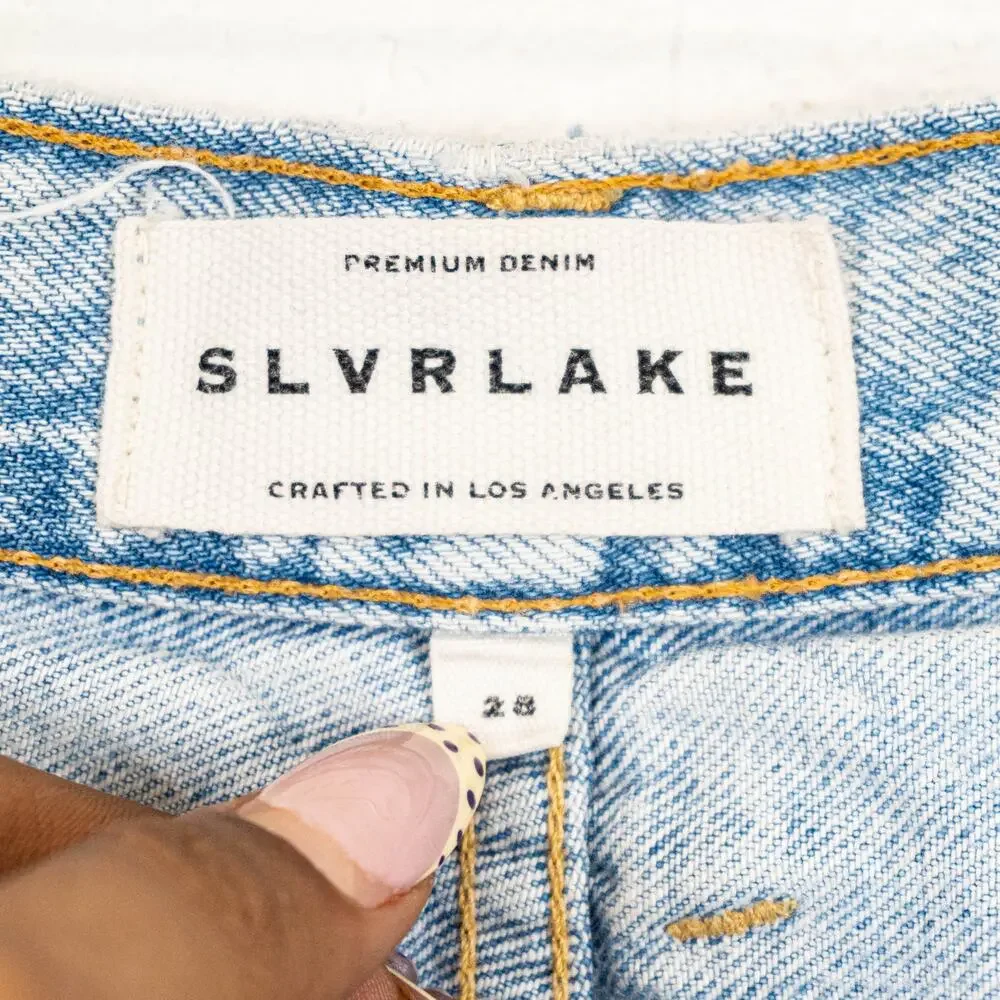 SLVRLAKE London High Rise Straight leg jeans Light blue wash size 28